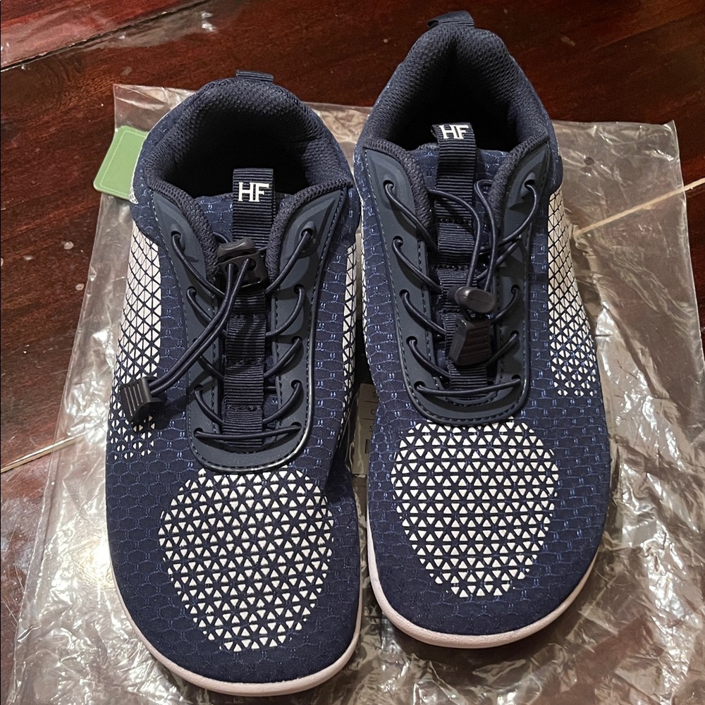 HIKE Women's Blue Barefoot Athletic Sneakers - Picture 4 of 5